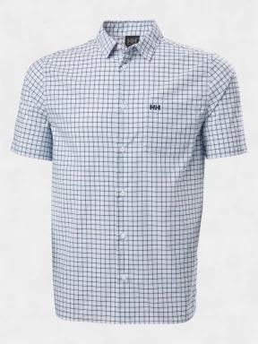 Helly Hansen Fjord Qd Ss Shirt 2.0 férfi rövid ujjú ing világoskék színben 1