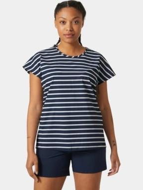 Helly Hansen W Thalia Summer Top női rövid ujjú póló sötétkék színben 1