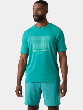 Helly Hansen Hp Race Graphic T-Shirt férfi rövid ujjú póló zöld színben 3