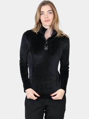 Spyder Shimmer Bug 1/2 Zip női polár pulóver fekete színben 1