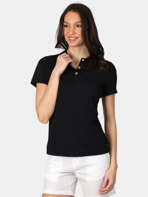 Luhta Luhta Halkokari női galléros póló fekete színben 1