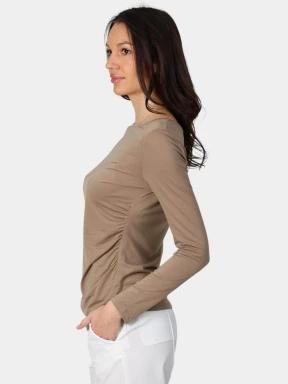 Luhta Luhta Eriksberg női hosszú ujjú póló barna színben 3