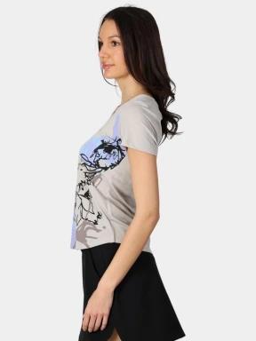 Luhta Luhta Ellis női rövid ujjú póló barna színben 3