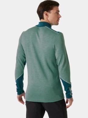 Helly Hansen Lifa Merino Midweight 1/2 Zip férfi aláöltöző felső zöld színben 3