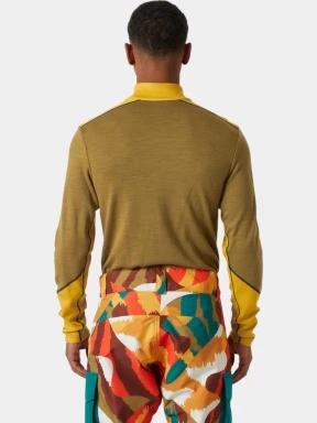 Helly Hansen Lifa Merino Midweight 1/2 Zip férfi aláöltöző felső sárga színben 3