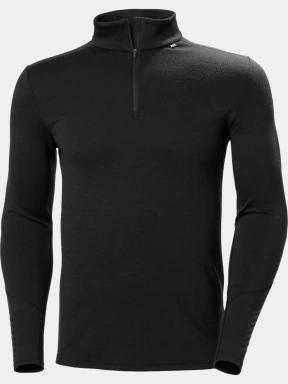 Helly Hansen Lifa Merino Midweight 1/2 Zip férfi aláöltöző felső fekete színben 1