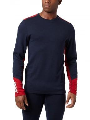 Helly Hansen Lifa Merino Midweight Crew férfi aláöltöző felső sötétkék színben 1