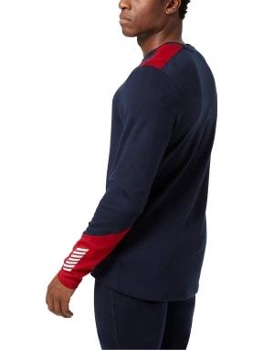 Helly Hansen Lifa Merino Midweight Crew férfi aláöltöző felső sötétkék színben 3