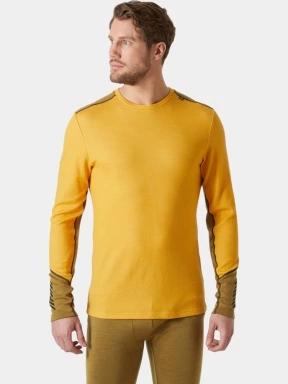 Helly Hansen Lifa Merino Midweight Crew férfi aláöltöző felső sárga színben 1