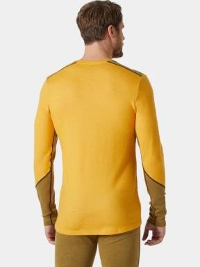 Helly Hansen Lifa Merino Midweight Crew férfi aláöltöző felső sárga színben 3