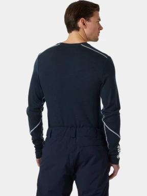 Helly Hansen Lifa Merino Midweight Crew férfi aláöltöző felső sötétkék színben 3