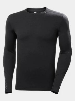 Helly Hansen Lifa Merino Midweight Crew férfi aláöltöző felső fekete színben 1