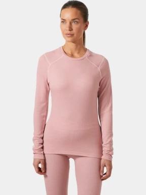 Helly Hansen W Lifa Merino Midweight Crew női aláöltöző felső rózsaszín színben 1