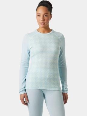 Helly Hansen W Lifa Merino Midw Gra Crew női aláöltöző felső világoskék színben 1