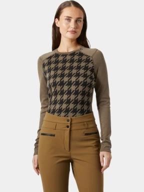 Helly Hansen W Lifa Merino Midw Gra Crew női aláöltöző felső oliva színben 1