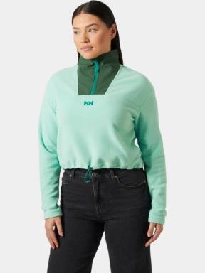Helly Hansen W Daybreaker Cropped Fleece női polár pulóver zöld színben 1
