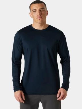 Helly Hansen Hh Tech Crew Ls férfi hosszú ujjú sport póló sötétkék színben 1
