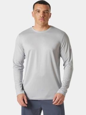 Helly Hansen Hh Tech Crew Ls férfi hosszú ujjú sport póló szürke színben 1