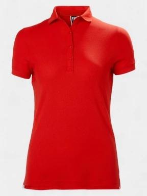 Helly Hansen W Crewline Polo női galléros póló piros színben 1
