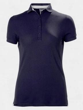 Helly Hansen W Crewline Polo női galléros póló sötétkék színben 1