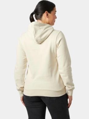 Helly Hansen W Hh Logo Hoodie női kapucnis pulóver homok színben 3