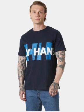 Helly Hansen Core Graphic T 2.0 férfi rövid ujjú póló sötétkék színben 1