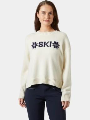 Helly Hansen W Bliss Ski Knit Sweater női pulóver fehér színben 1