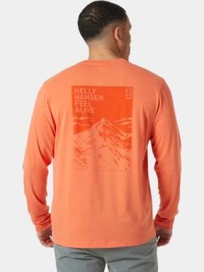 Helly Hansen Skog Graphic Ls Tee férfi hosszú ujjú póló narancssárga színben 3
