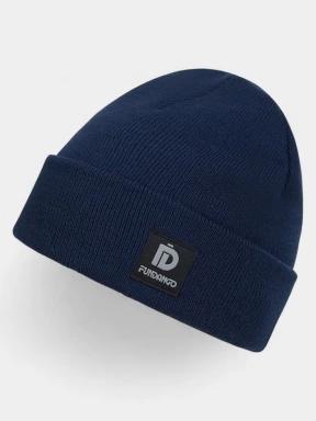 Fundango Nahu Beanie kötött sapka sötétkék színben 1