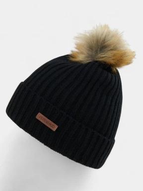 Fundango Merna Beanie női bojtos sapka fekete színben 3