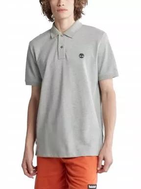 Timberland SS Millers River Pique Polo (RF) férfi rövid ujjú póló szürke színben 1