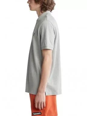 Timberland SS Millers River Pique Polo (RF) férfi rövid ujjú póló szürke színben 3