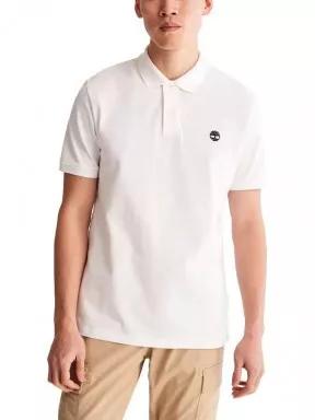 Timberland SS Millers River Pique Polo (RF) férfi rövid ujjú póló fehér színben 1