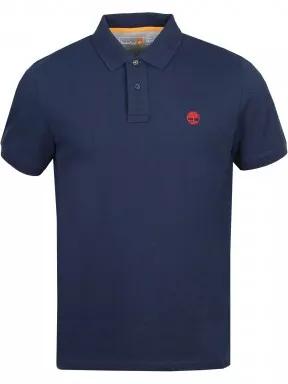 Timberland SS Millers River Pique Polo (RF) férfi rövid ujjú póló sötétkék színben 1