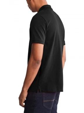 Timberland Pique Short Sleeve Polo férfi galléros póló fekete színben 3
