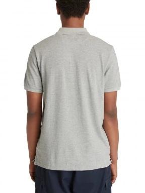 Timberland Pique Short Sleeve Polo férfi galléros póló szürke színben 3
