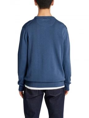 Timberland Cotton Yd Sweater férfi pulóver sötétkék színben 3