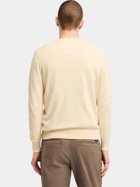 Timberland Cotton Yd Sweater férfi pulóver homok színben 3