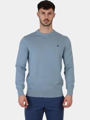 Timberland Cotton YD Sweater férfi pulóver kék színben 1