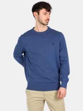 Timberland Cotton Yd Sweater férfi pulóver sötétkék színben 1