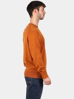 Timberland Cotton Yd Sweater férfi pulóver barna színben 3