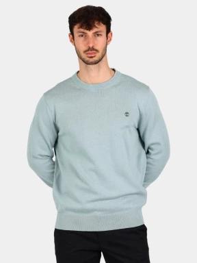 Timberland Cotton Yd Sweater férfi pulóver kék színben 1