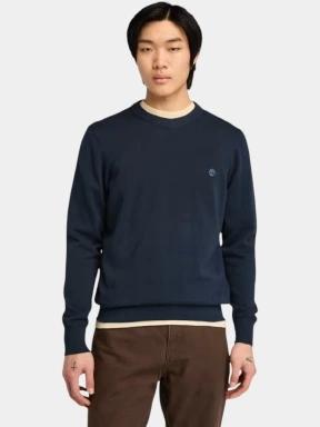 Timberland Cotton Yd Sweater férfi pulóver sötétkék színben 1