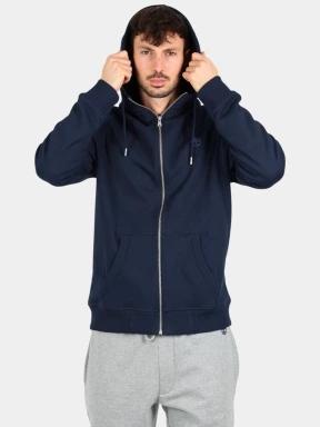 Timberland Brushed Back Full Zip Hoodie férfi kapucnis pulóver sötétkék színben 1