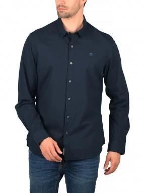Timberland LS E-R Pop solid shirt férfi hosszú ujjú ing sötétkék színben 1