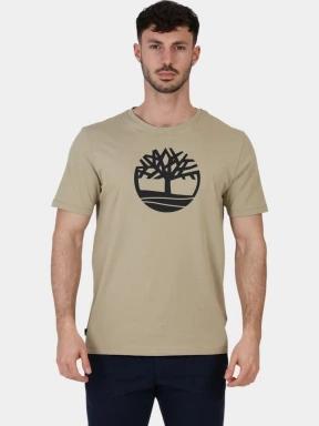 Timberland Tree Logo Short Sleeve Tee férfi rövid ujjú póló oliva színben 1