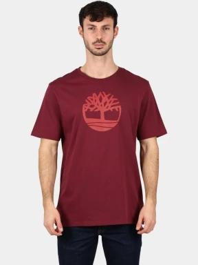 Timberland Tree Logo Short Sleeve Tee férfi rövid ujjú póló bordó színben 1