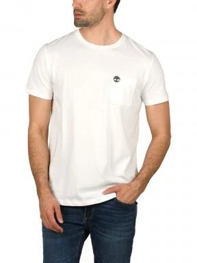 Timberland SS Dun-Riv Pocket T férfi rövid ujjú póló fehér színben 1