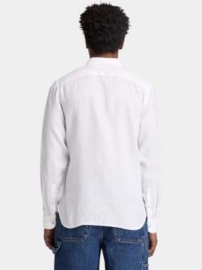 Timberland Linen Shirt férfi hosszú ujjú ing fehér színben 3