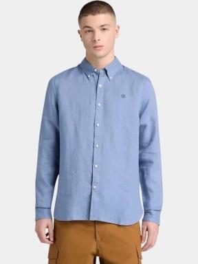 Timberland Linen Shirt férfi hosszú ujjú ing kék színben 1